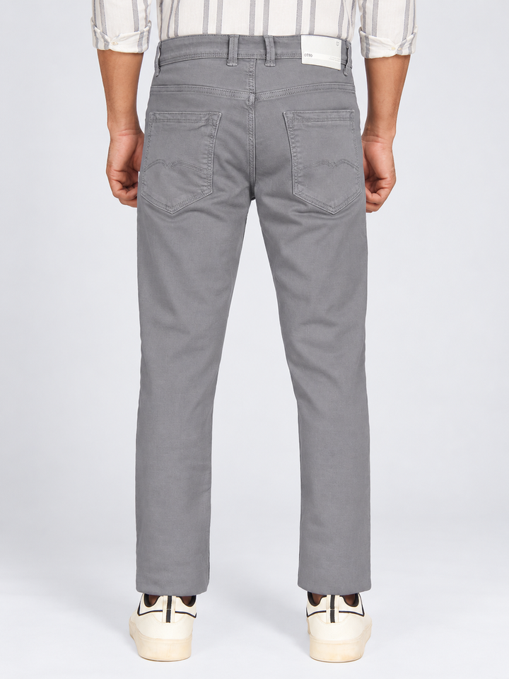 Mouse Denim Solid Casual Trousers