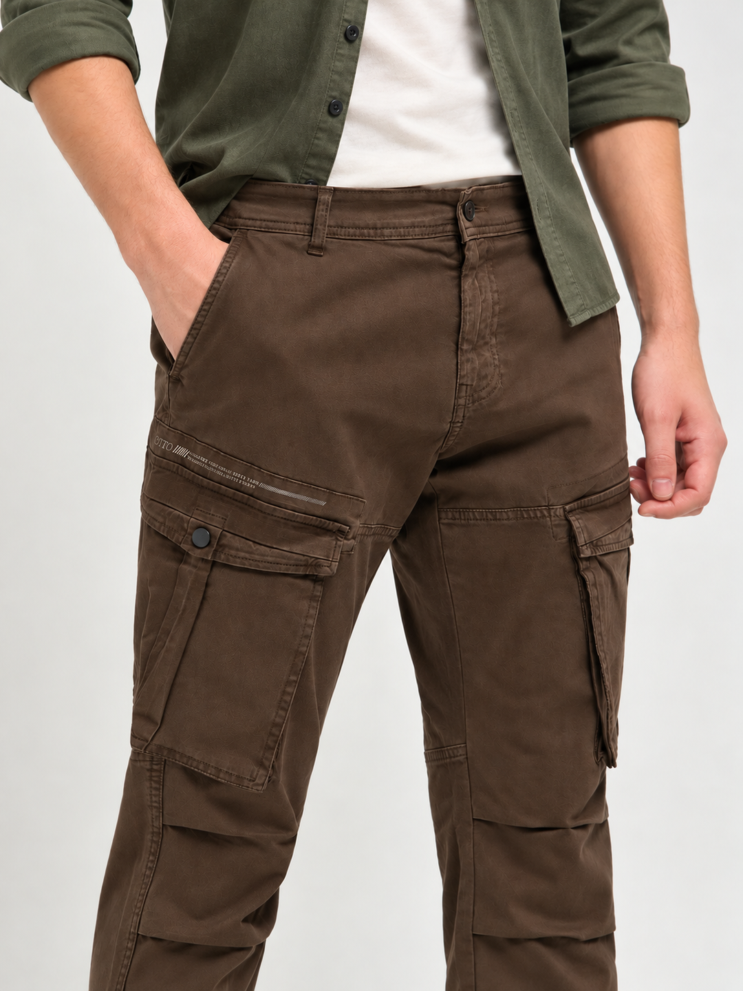 Muted Brown Casual Cargo Trouser