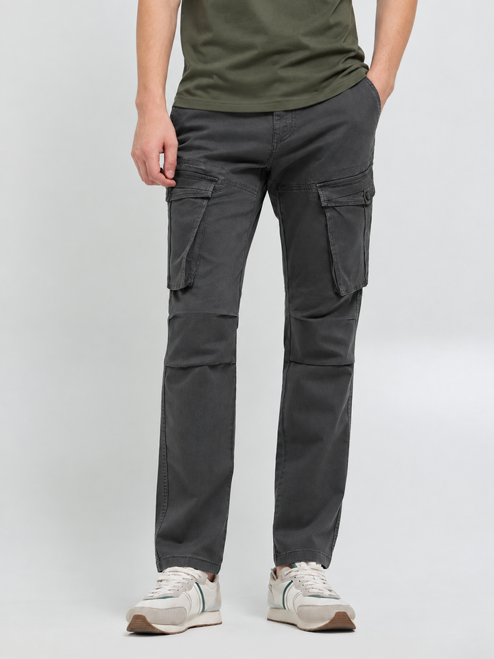 Charcoal Grey Casual Cargo Trouser