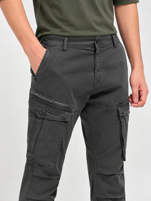 Charcoal Grey Casual Cargo Trouser