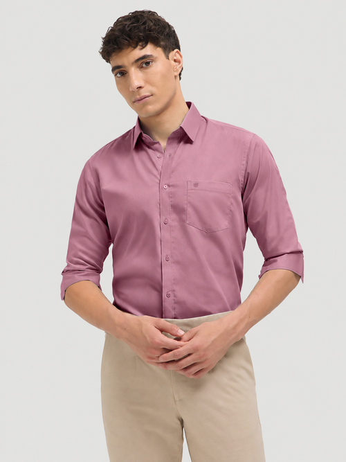 Dusty Pink Solid Formal Shirt