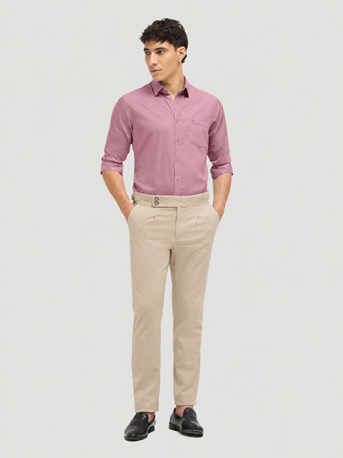 Dusty Pink Solid Formal Shirt