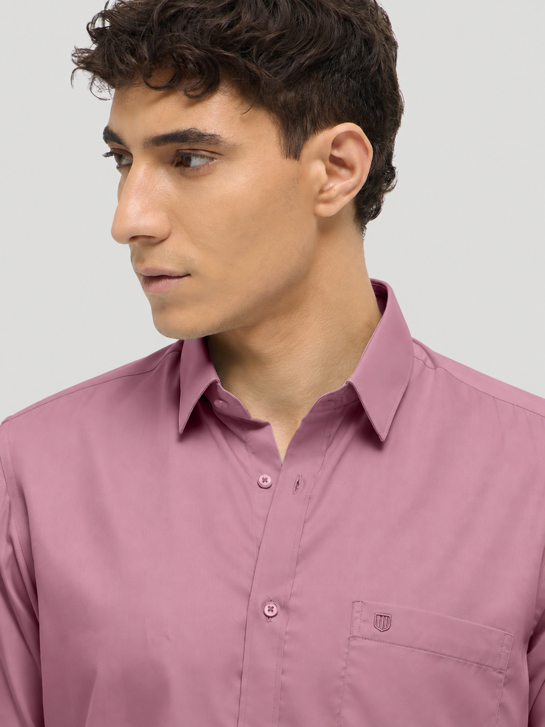 Dusty Pink Solid Formal Shirt