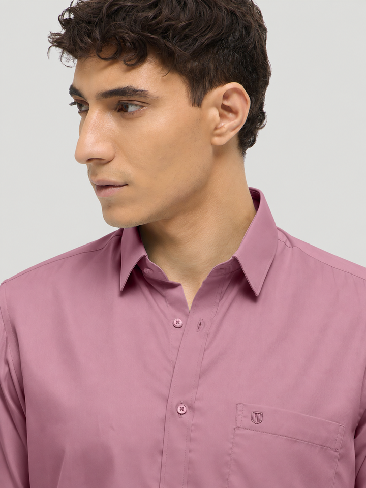Dusty Pink Solid Formal Shirt