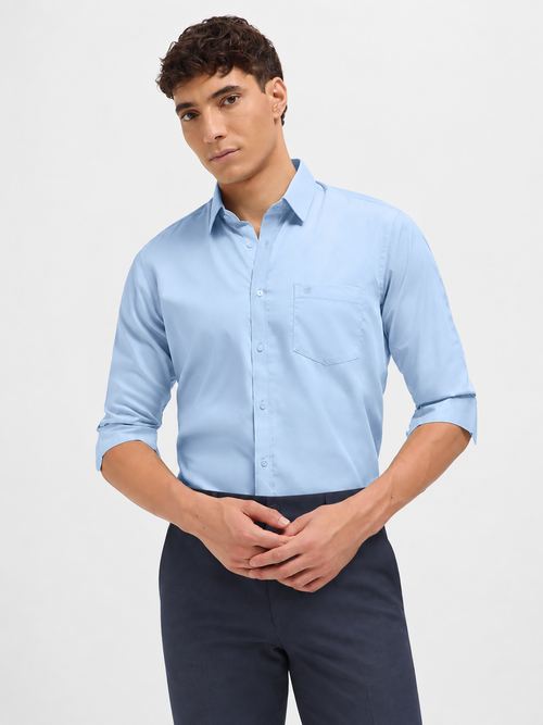 Light Blue Solid Formal Shirt