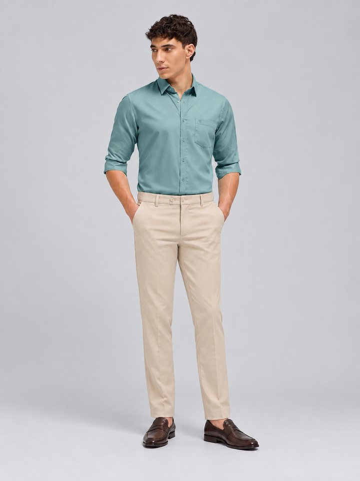 Light Mint Solid Formal Shirt