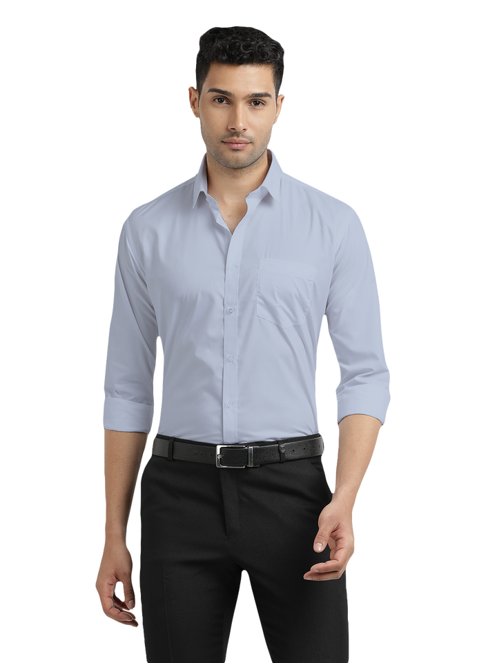 Light Blue Solid Formal Shirt