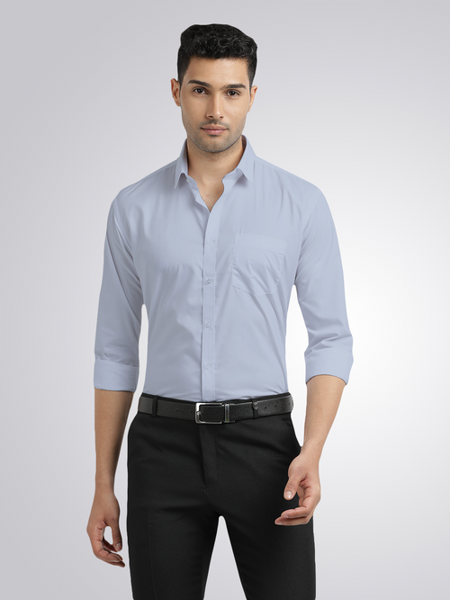 Light Blue Solid Formal Shirt