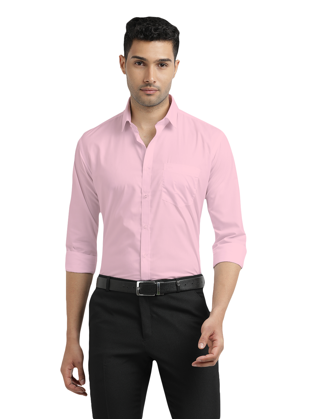Light Pink Solid Formal Shirt