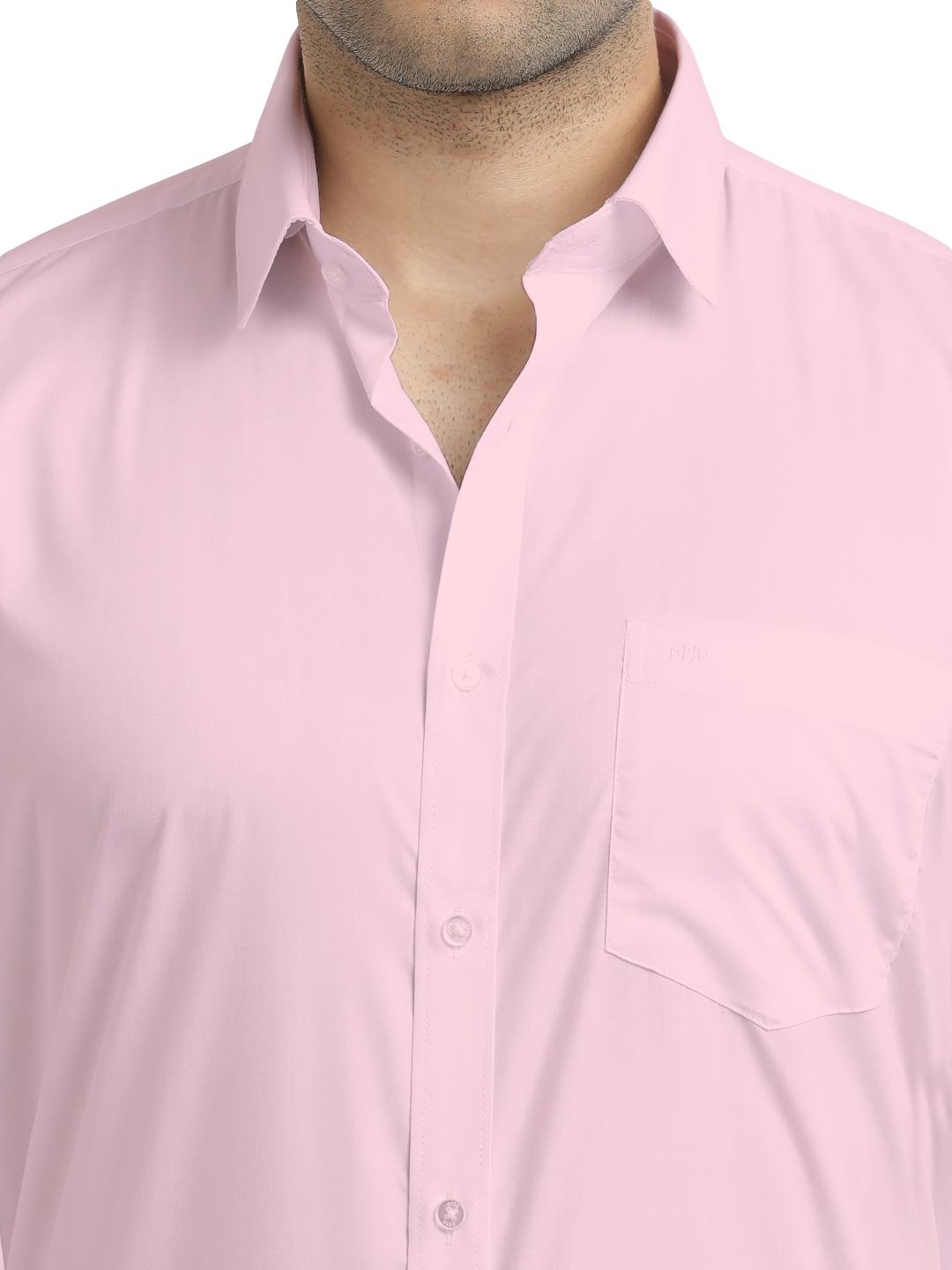 Light Pink Solid Formal Shirt