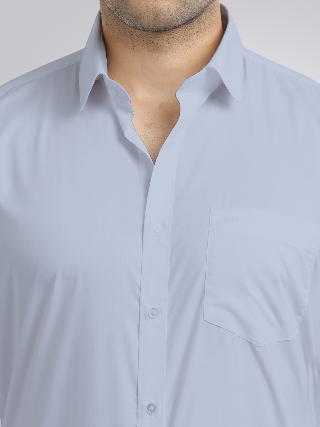 Light Blue Solid Formal Shirt
