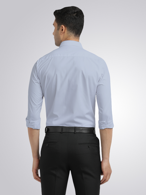 Light Blue Solid Formal Shirt
