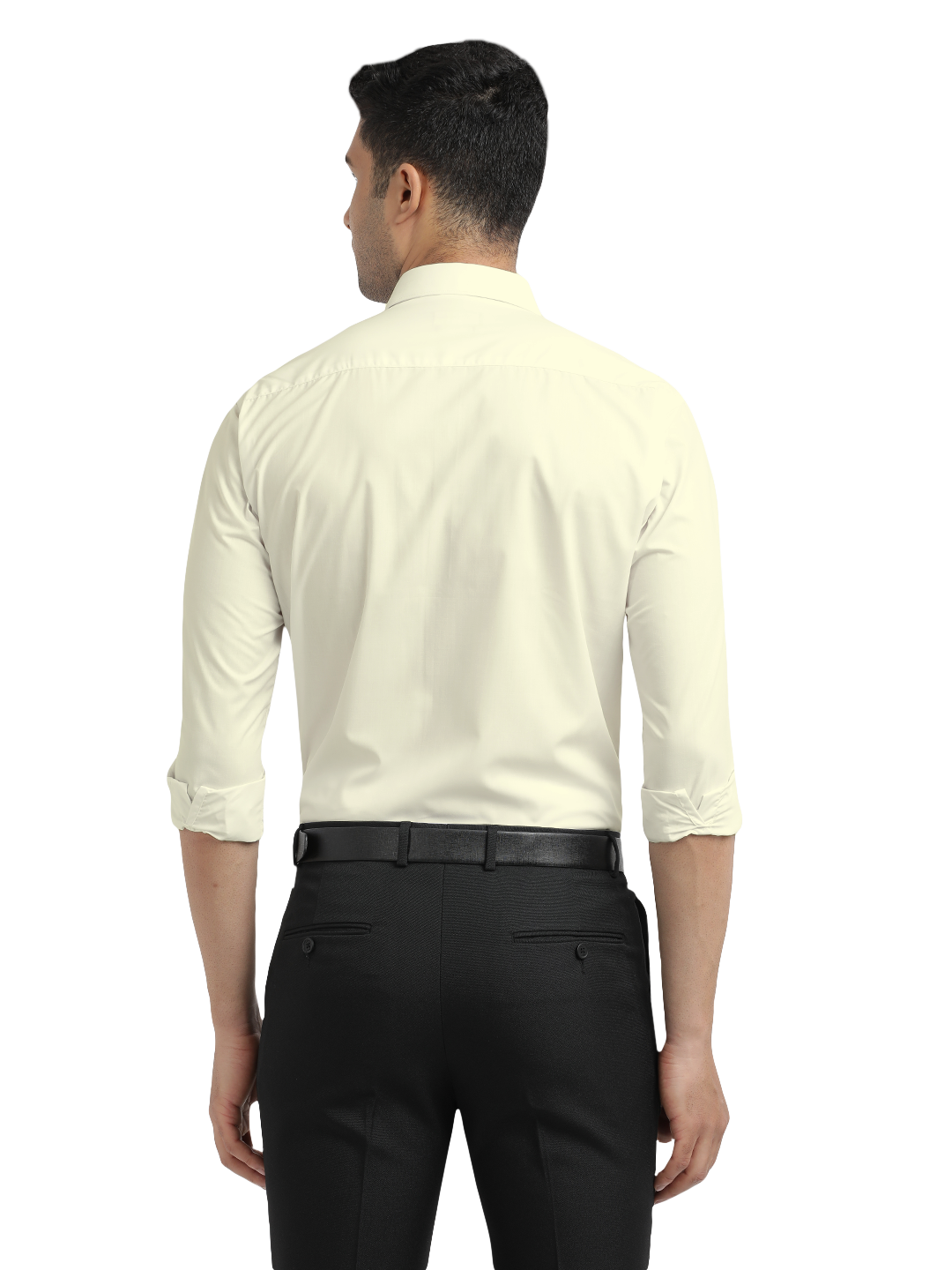 Light Beige Solid Formal Shirt