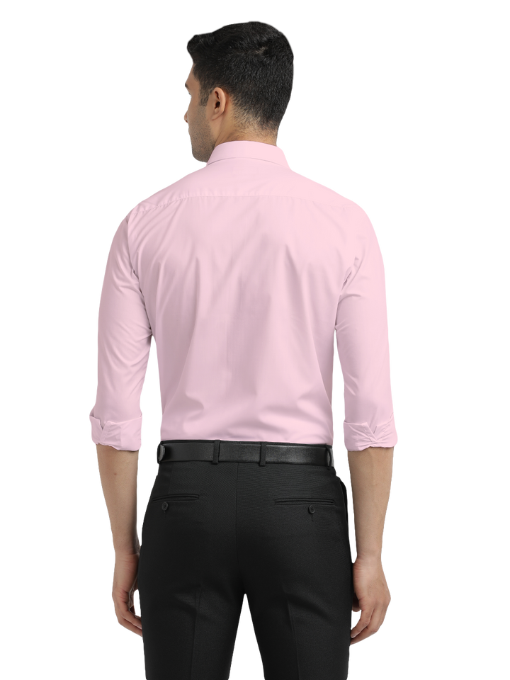 Light Pink Solid Formal Shirt