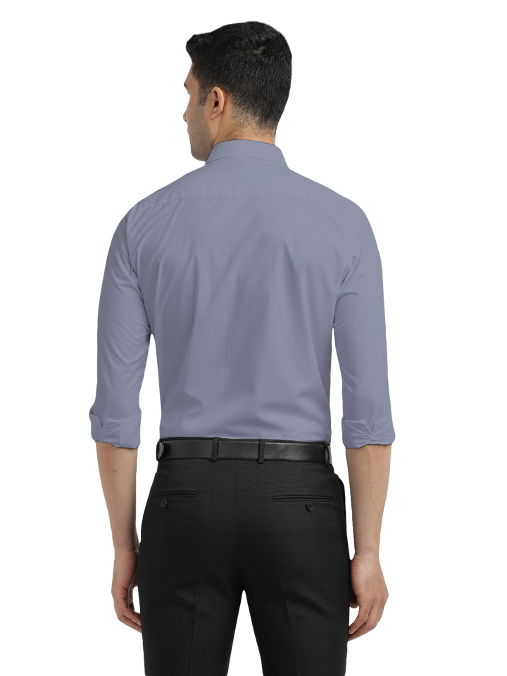 Dusty Blue Solid Formal Shirt