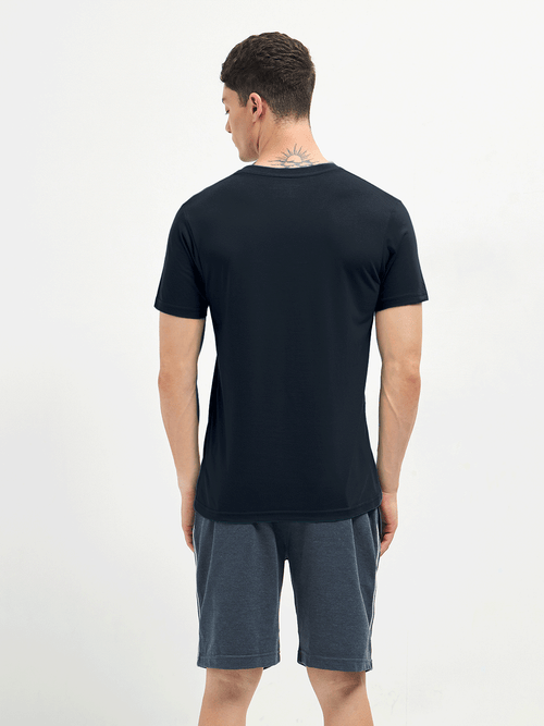 Lotto T-Shirt V Neck Medieval Blue