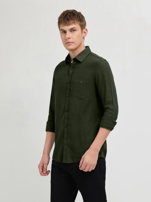 Palm Green Solid Casual Shirt