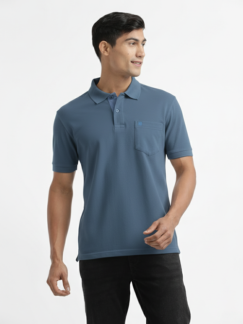 Steel Blue Polo T shirt