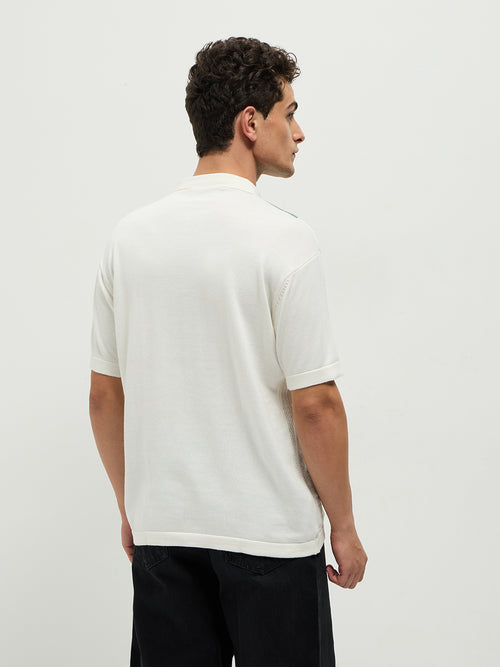 Green Stripes Polo T Shirt
