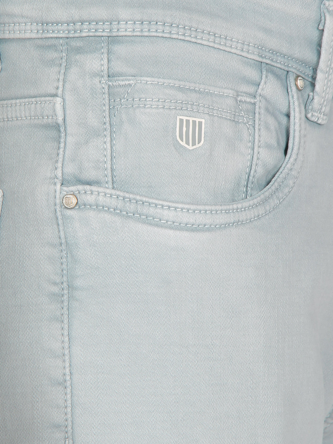Steel Denim Solid Trousers