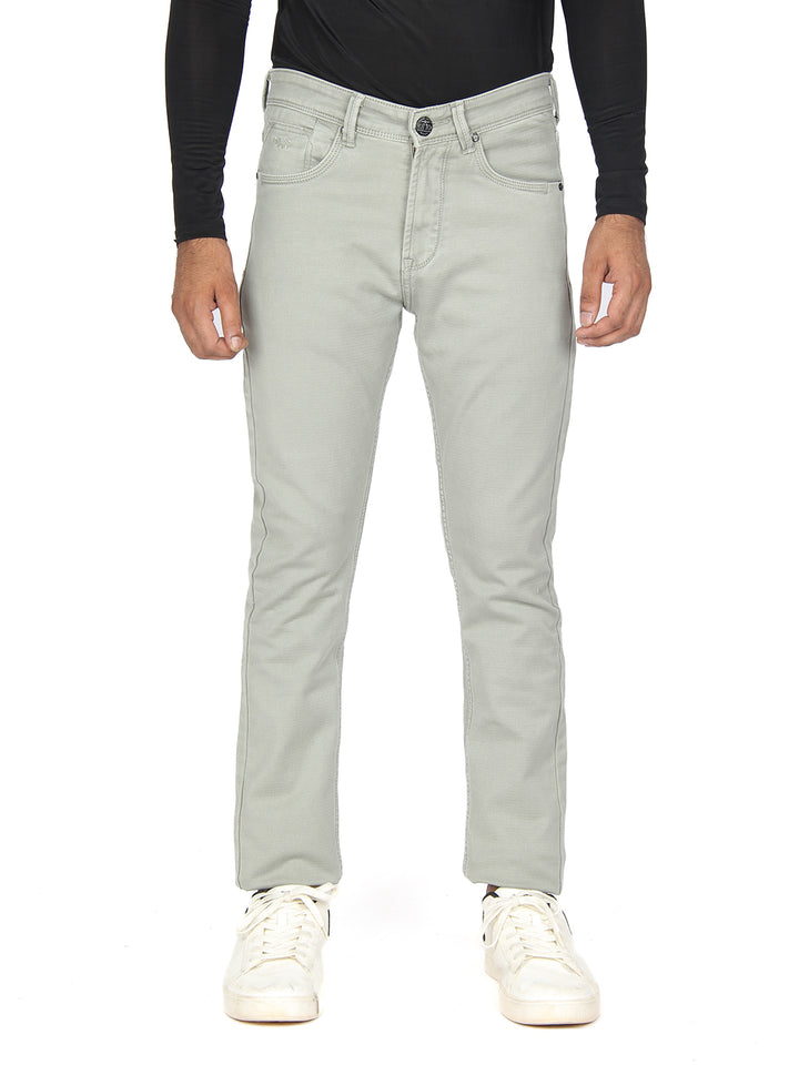 Fawn Denim Solid Trousers