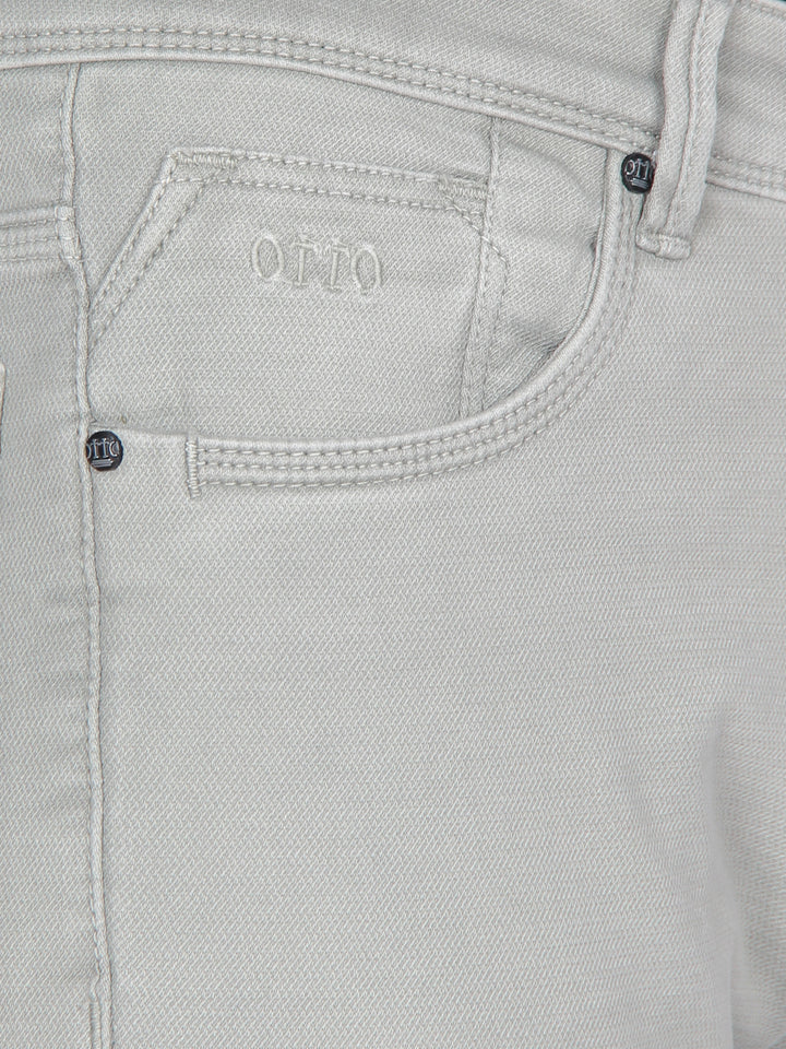 Fawn Denim Solid Trousers