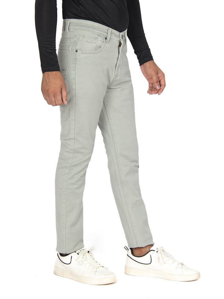 Fawn Denim Solid Trousers
