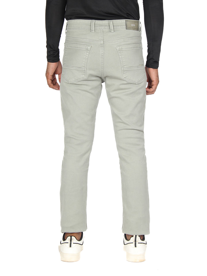Fawn Denim Solid Trousers