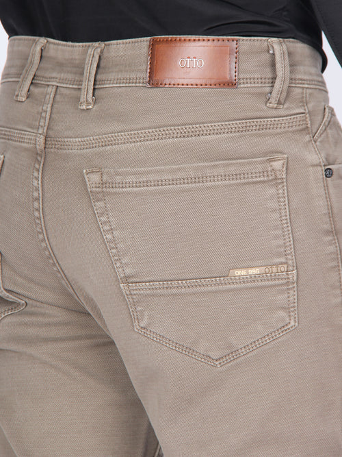 Mouse Denim Cotton Stretch Solid Trousers
