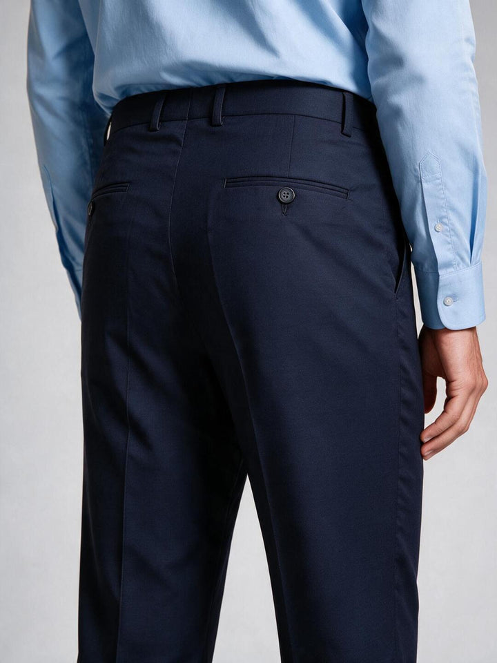 Ink Navy Solid Formal Trousers