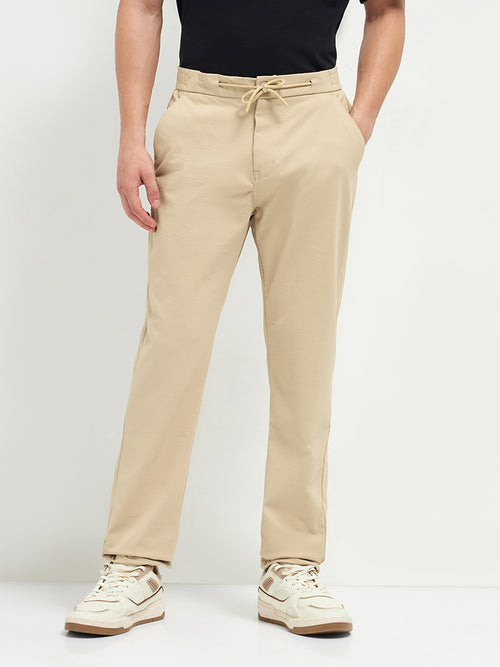 Beige Casual Traveler Trouser