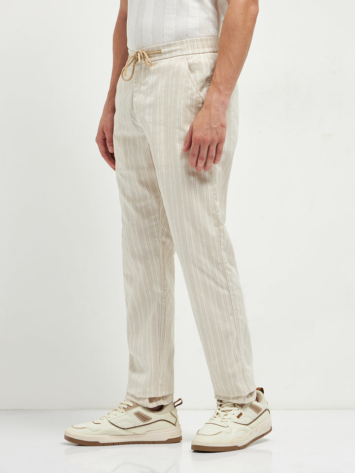 Beige Casual Traveler Trousers