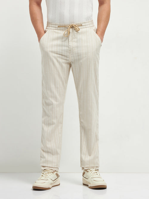 Beige Casual Traveler Trousers