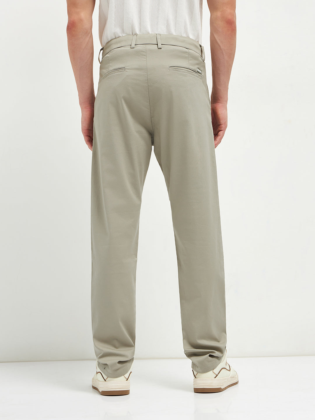 Cream Casual Wear Traveler Trousers