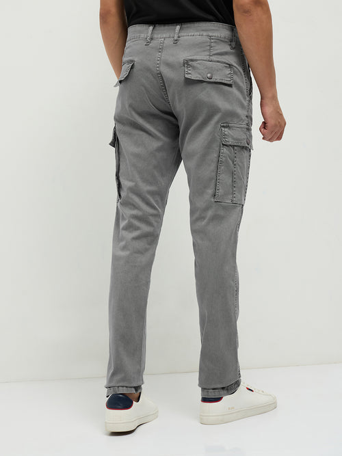 Grey Casual Cargo Trouser