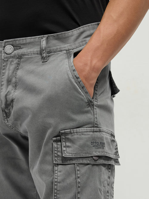 Grey Casual Cargo Trouser
