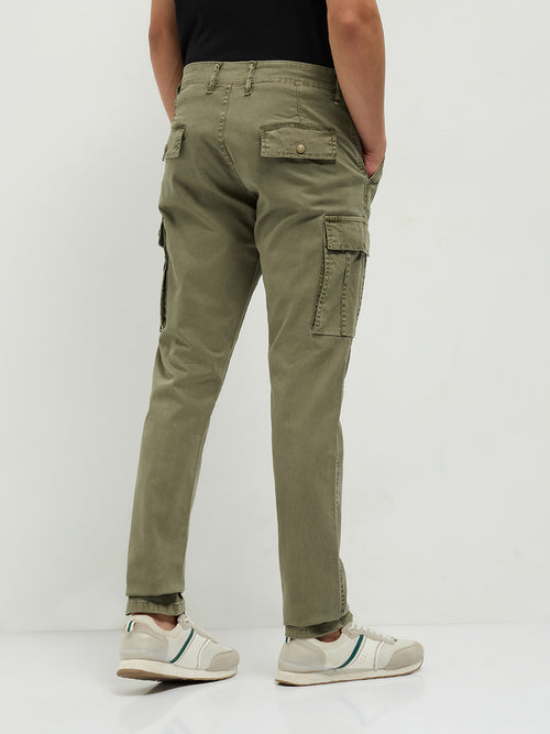 Khaki Casual Cargo Trouser