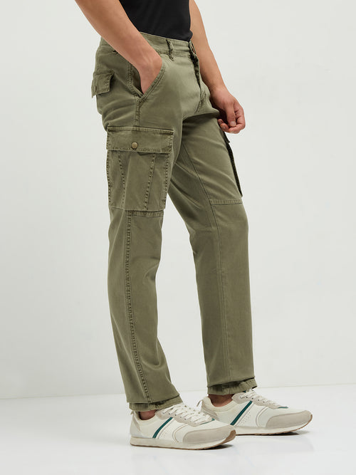 Khaki Casual Cargo Trouser