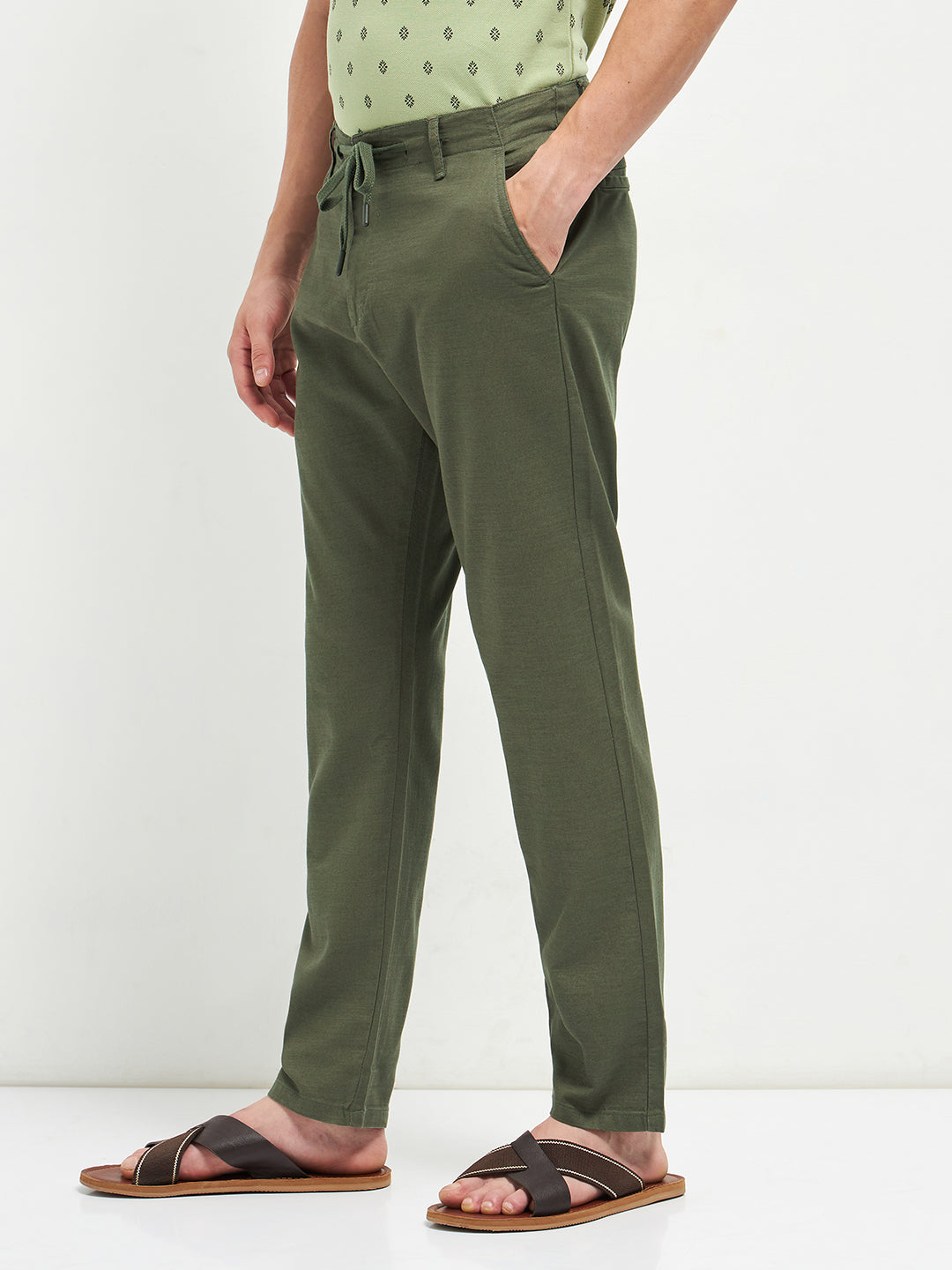 Olive Casual Traveler Trouser