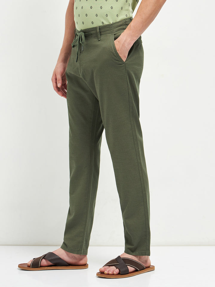 Olive Casual Traveler Trouser