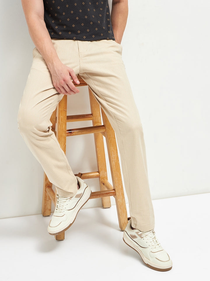 Beige Casual Traveller Trousers