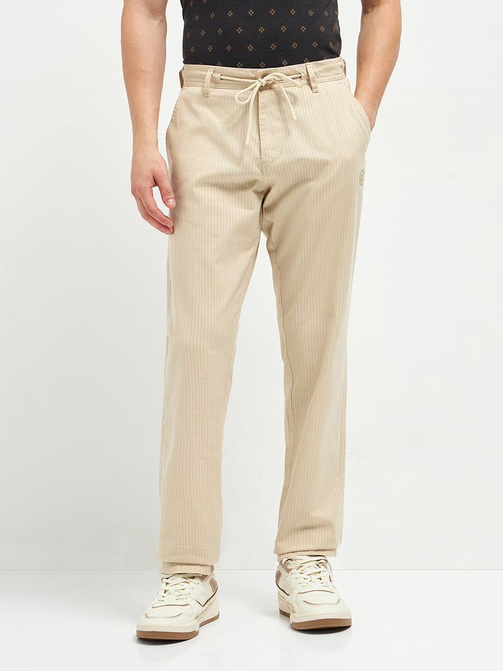 Beige Casual Traveller Trousers