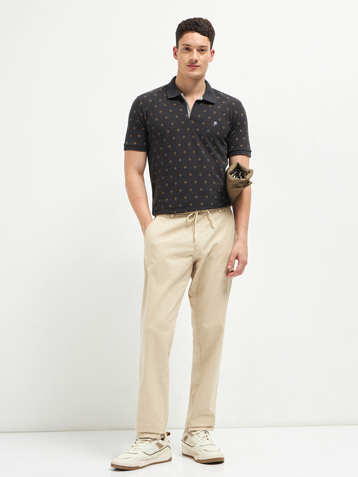 Beige Casual Traveller Trousers