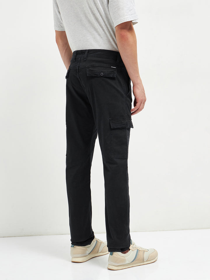 Black Casual Cargo Trouser