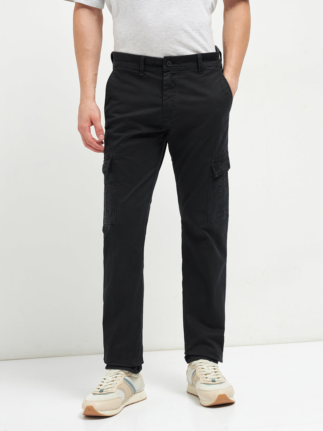 Black Casual Cargo Trouser