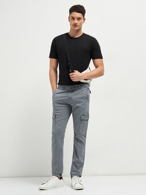 Grey Casual Cargo Trouser