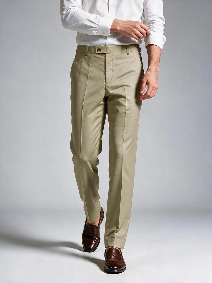 Mint Pistachio Solid Formal Trousers