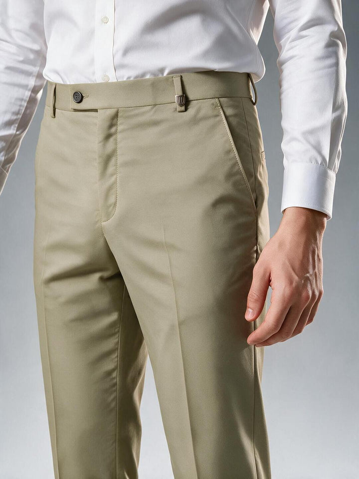 Mint Pistachio Solid Formal Trousers
