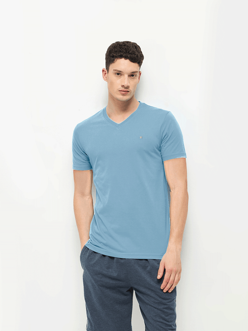 LOTTO T-SHIRT V NECK LIGHT BLUE