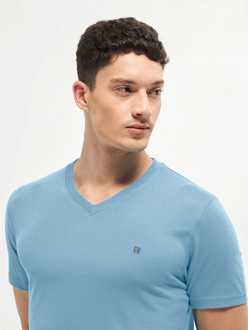 LOTTO T-SHIRT V NECK LIGHT BLUE